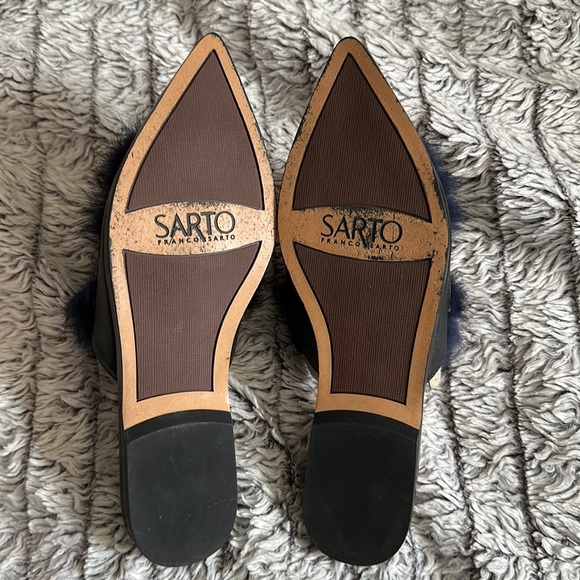 Franco Sarto Faux Fur Flats / Mule Size 6.5 - Picture 2 of 7